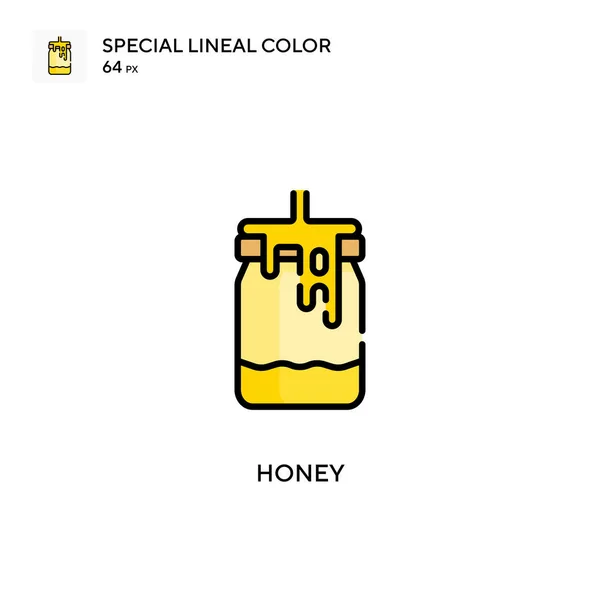 Honey Speciální Lineární Barevný Vektor Ikony Šablona Návrhu Symbolu Ilustrace — Stockový vektor