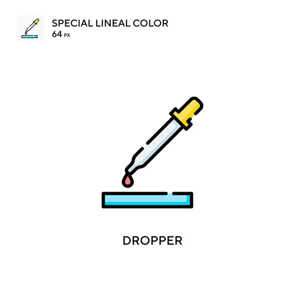 Dropper Spezielles Lineares Farbvektorsymbol Illustration Symbol Design Vorlage Für Web — Stockvektor