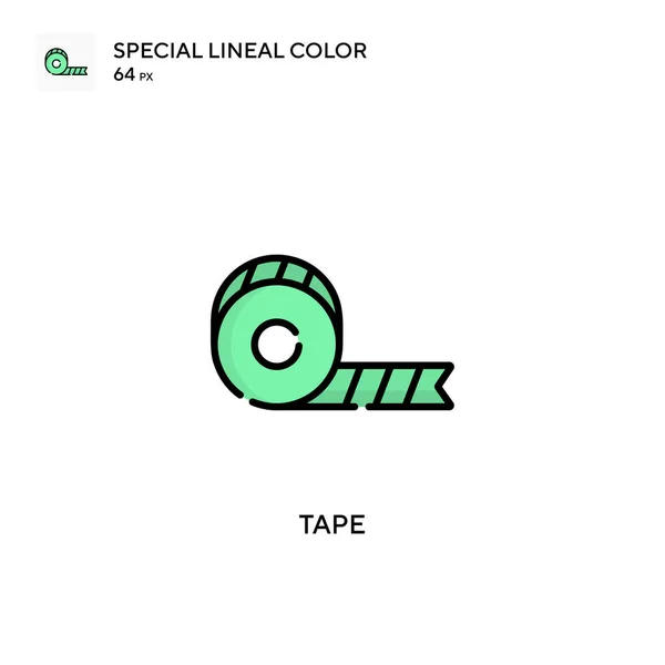 Tape Special Lineal Color Vector Icon Illustration Symbol Design Template — Stock Vector