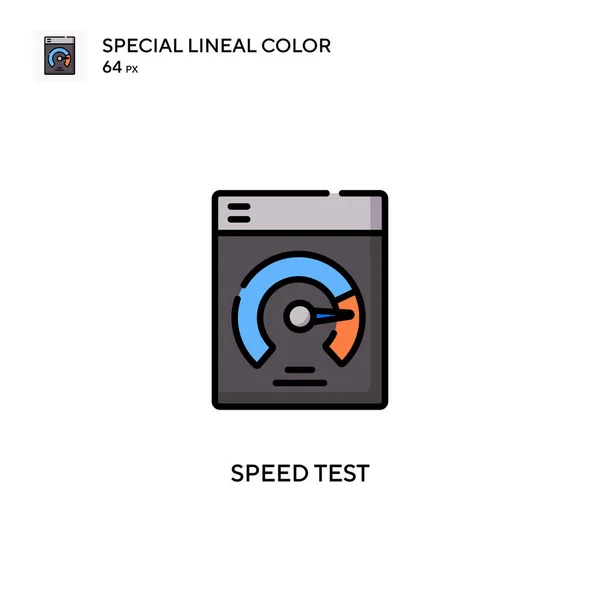 Snelheidstest Speciale Lijnkleur Vector Icoon Illustratie Symbool Ontwerp Sjabloon Voor — Stockvector