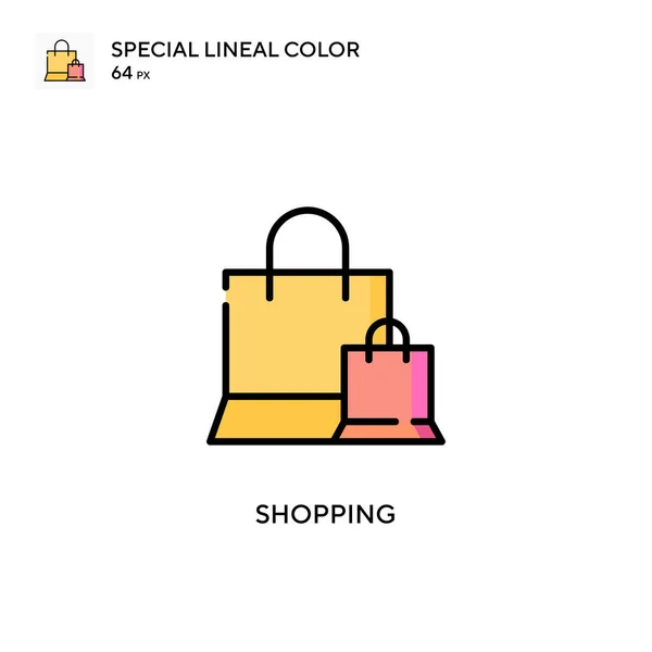 Shopping Special Lineal Color Vector Icon Illustration Symbol Design Template — Stock Vector