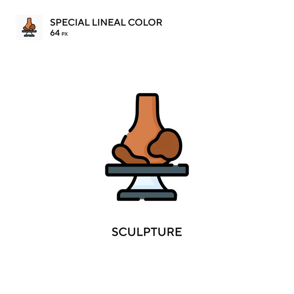 Sculpture Special Lineal Color Vector Icon Illustration Symbol Design Template — Stock Vector