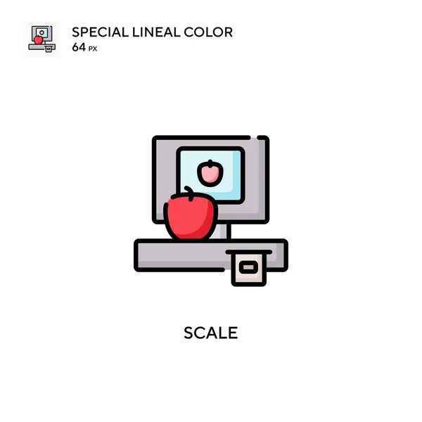 Escala Icono Especial Vector Color Lineal Plantilla Diseño Símbolo Ilustración — Archivo Imágenes Vectoriales