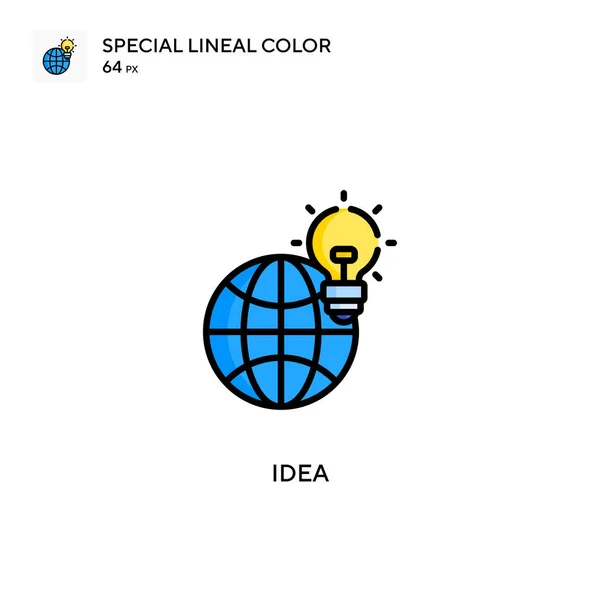 Ötlet Különleges Lineáris Szín Vektor Ikon Illusztráció Szimbólum Design Sablon — Stock Vector