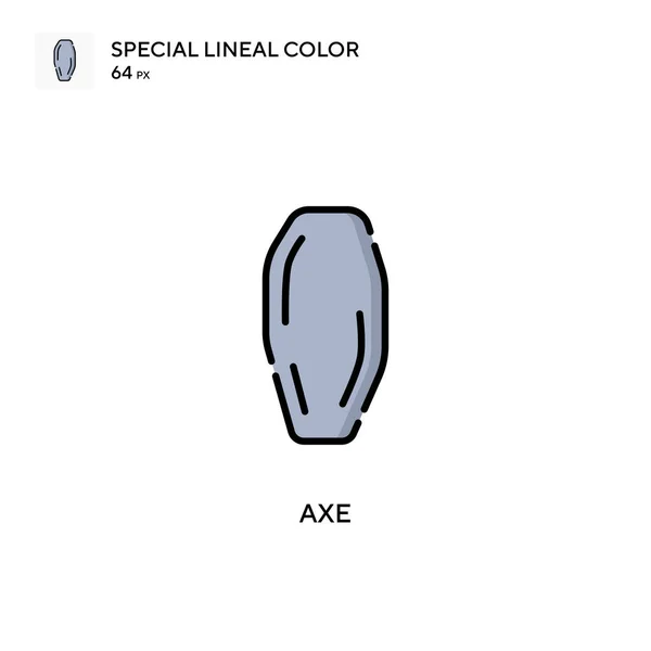 Axe Specjalna Ikona Wektora Koloru Linii Ilustracja Szablonu Projektu Symbolu — Wektor stockowy