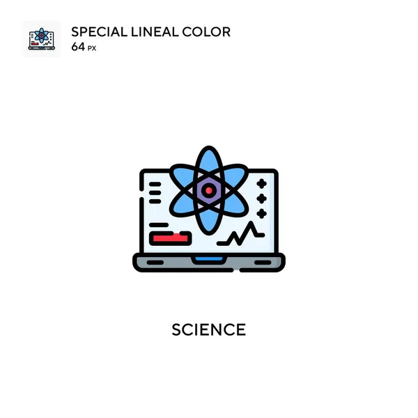 Ciencia Icono Especial Vector Color Lineal Plantilla Diseño Símbolo Ilustración — Vector de stock