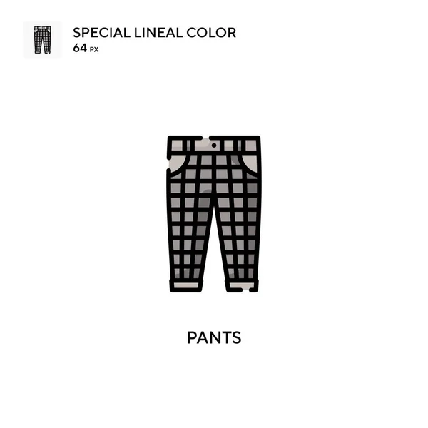 Pantalones Icono Especial Vector Color Lineal Plantilla Diseño Símbolo Ilustración — Vector de stock