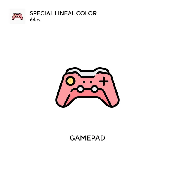 Gamepad Icono Especial Vector Color Lineal Plantilla Diseño Símbolo Ilustración — Vector de stock