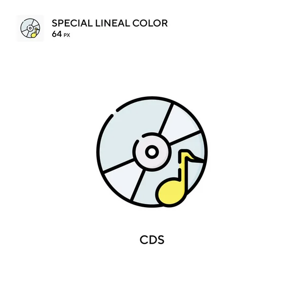Cds Special Lineal Color Vector Icon 디자인 모바일 — 스톡 벡터