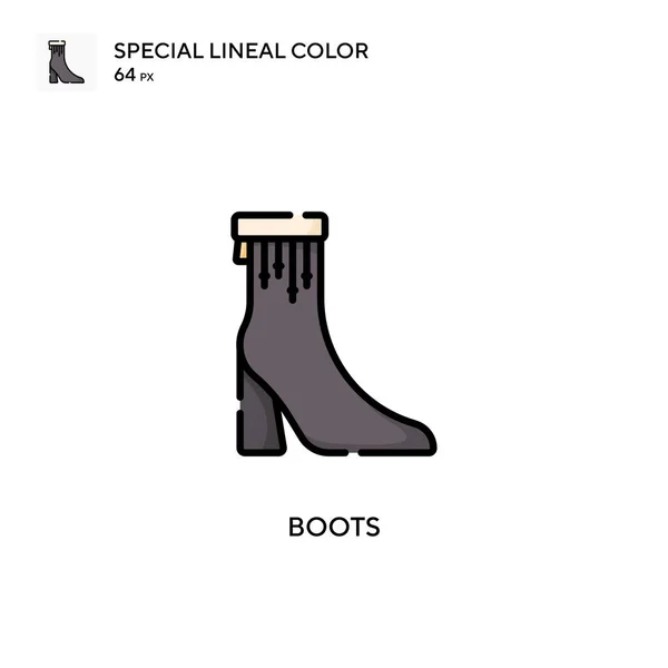 Boots Special Lineal Color Vector Icon 디자인 모바일 — 스톡 벡터