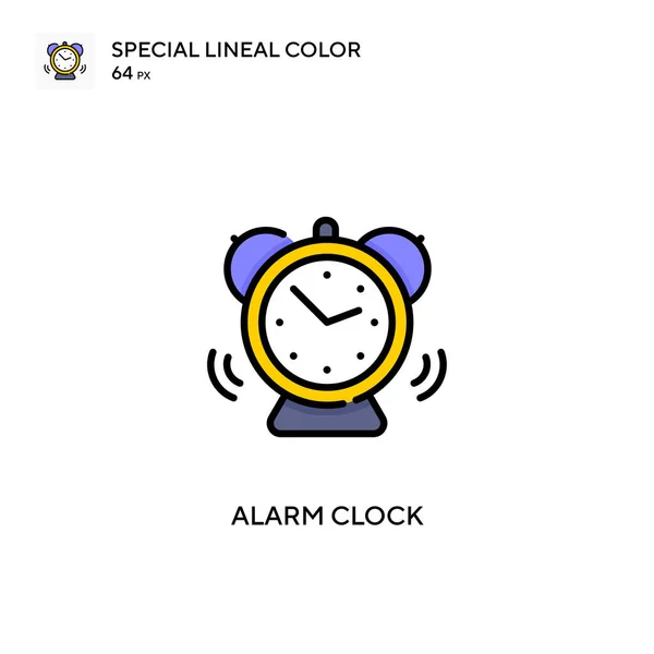 Wekker Speciale Lineal Color Vector Icoon Illustratie Symbool Ontwerp Sjabloon — Stockvector