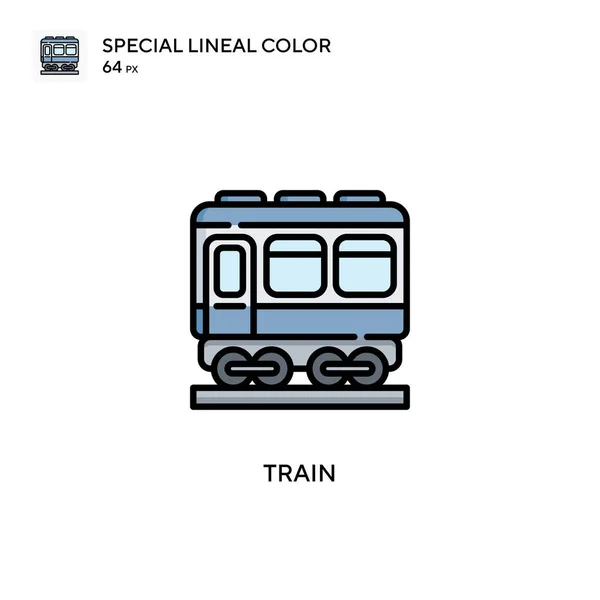 Tren Icono Especial Vector Color Lineal Plantilla Diseño Símbolo Ilustración — Archivo Imágenes Vectoriales