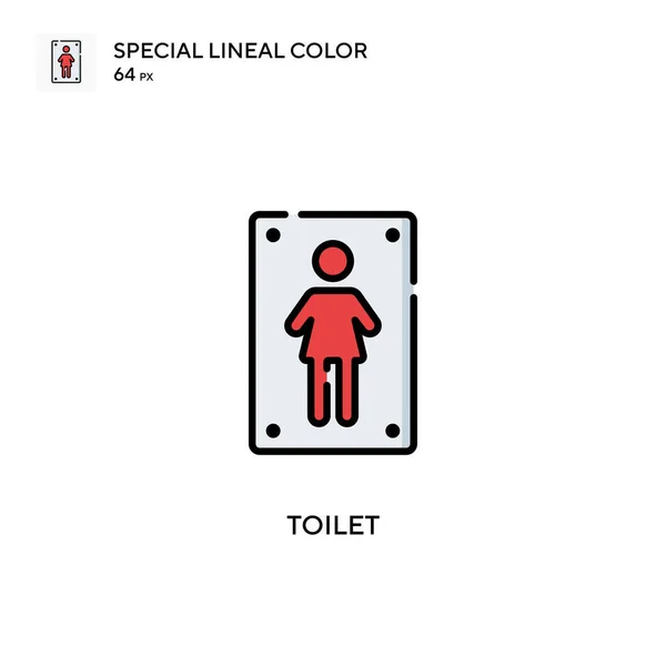 Toaleta Specjalna Ikona Wektora Koloru Liniowego Ilustracja Szablonu Projektu Symbolu — Wektor stockowy