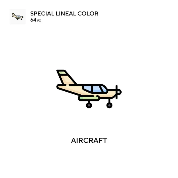 Aeronave Ícone Vetorial Cor Linear Especial Modelo Design Símbolo Ilustração — Vetor de Stock