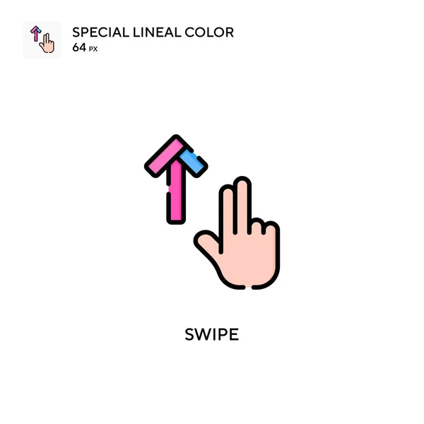 Svep Speciell Linjal Färg Vektor Ikon Illustration Symbol Design Mall — Stock vektor