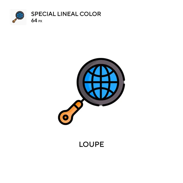 Lupe Spezielles Lineares Farbvektorsymbol Illustration Symbol Design Vorlage Für Web — Stockvektor