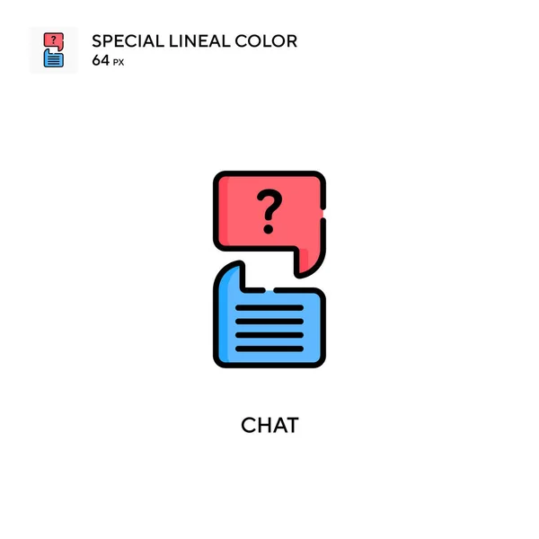 Chat Spezielles Lineares Farbvektorsymbol Illustration Symbol Design Vorlage Für Web — Stockvektor