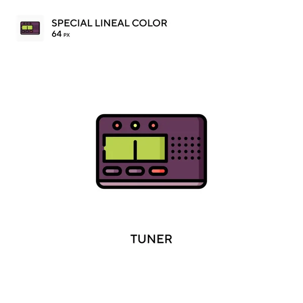 Tuner Spezielles Lineares Farbvektorsymbol Illustration Symbol Design Vorlage Für Web — Stockvektor