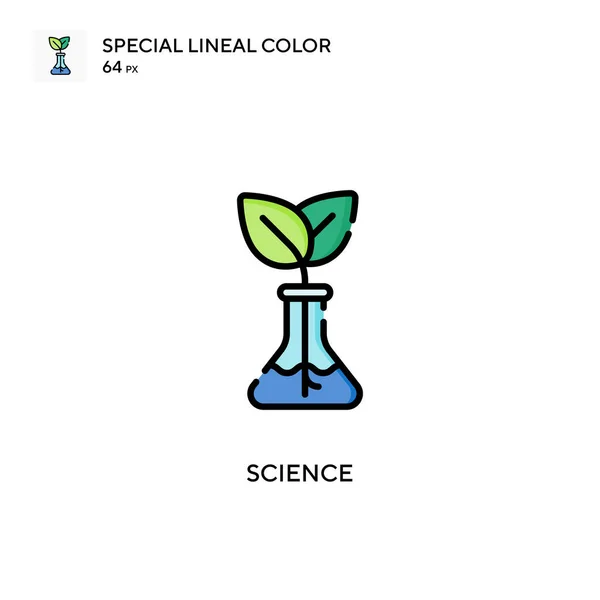 Ciencia Icono Especial Vector Color Lineal Plantilla Diseño Símbolo Ilustración — Vector de stock