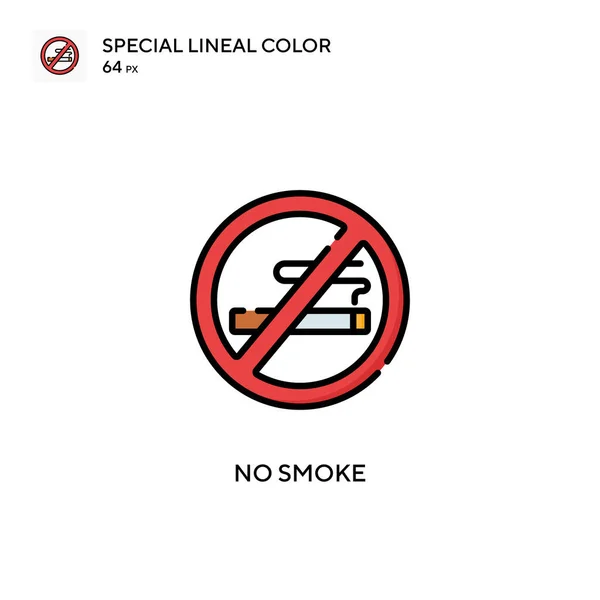 Ingen Rök Speciell Linjal Färg Vektor Ikon Illustration Symbol Design — Stock vektor