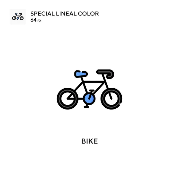 Bike Különleges Lineáris Szín Vektor Ikon Illusztráció Szimbólum Design Sablon — Stock Vector