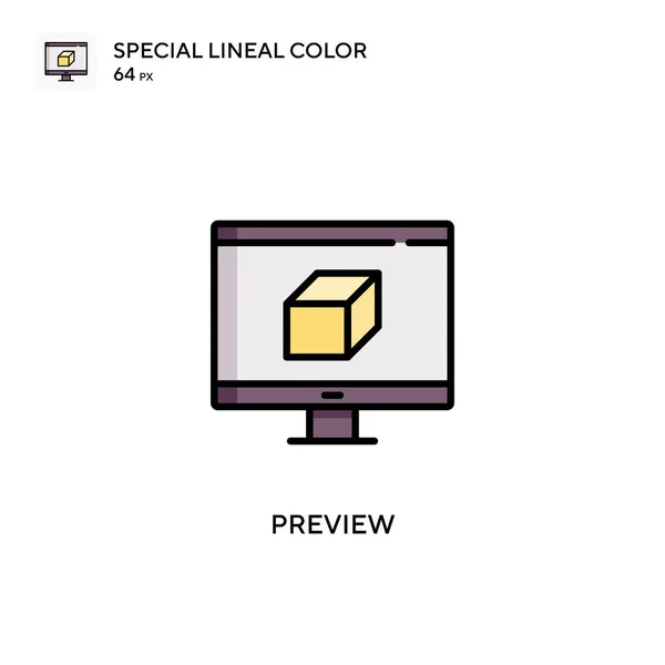 Preview Special Lineal Color Vector Icon Illustration Symbol Design Template — Stock Vector