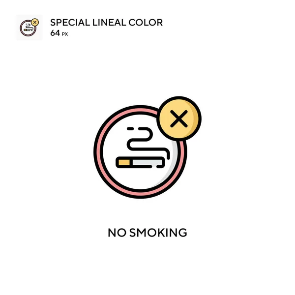 Ingen Rökning Speciell Linjal Färg Vektor Ikon Illustration Symbol Design — Stock vektor