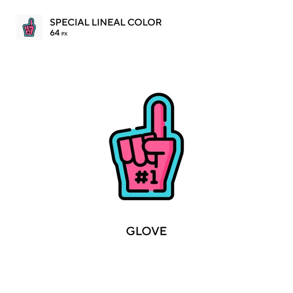 Glove Special Lineal Color Vector Icon 디자인 모바일 — 스톡 벡터