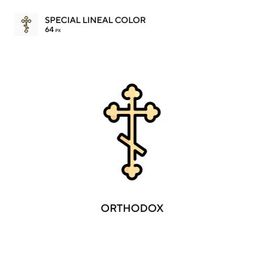 Ortodoks Özel Renk Simgesi. Web mobil UI ögesi için resimleme sembolü tasarım şablonu. Düzenlenebilir vuruş üzerine mükemmel renk modern pictogram.