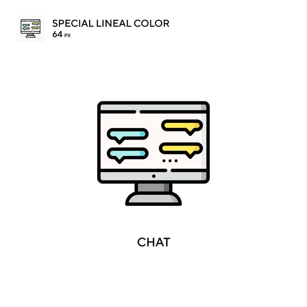 Chat Special Lineal Color Icon 디자인 모바일 요소를 템플릿 스트로크에 — 스톡 벡터