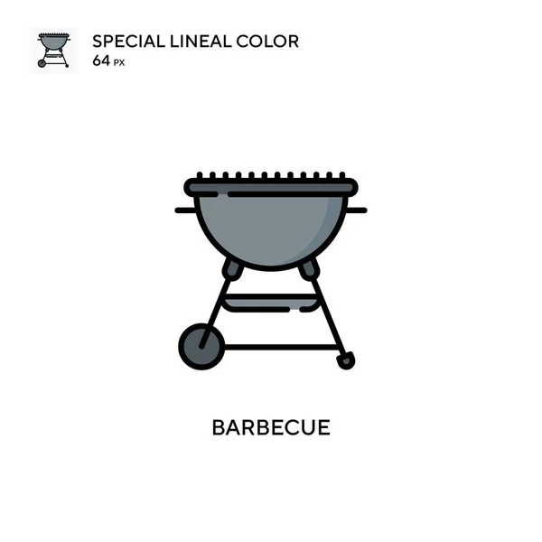 Barbecue Special Lineal Color Icon Illustration Symbol Design Template Web — Stock Vector