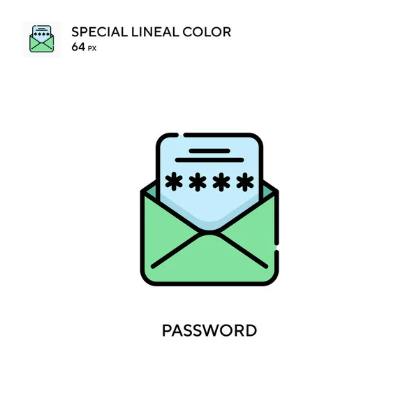 Passwort Spezielles Lineares Farbsymbol Illustration Symbol Design Vorlage Für Web — Stockvektor