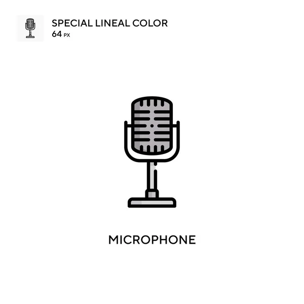 Mikrofon Spezielle Lineare Farbsymbole Illustration Symbol Design Vorlage Für Web — Stockvektor
