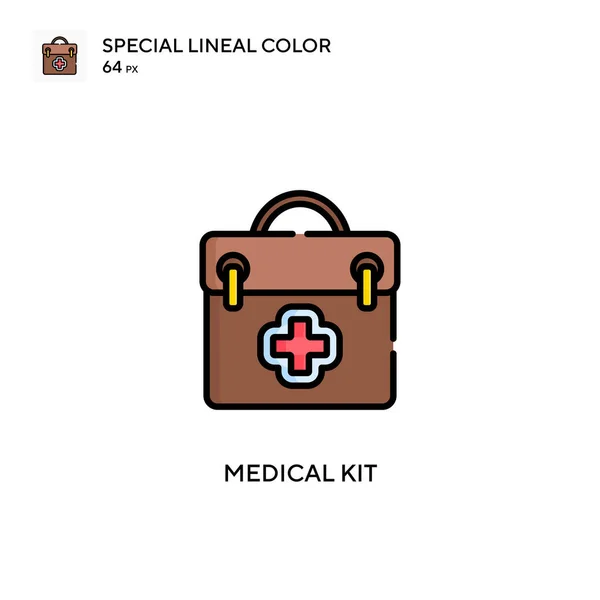 Medische Kit Speciale Lineal Kleur Icoon Illustratie Symbool Ontwerp Sjabloon — Stockvector