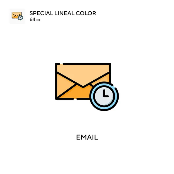 Email Special Lineal Color Icon 디자인 모바일 요소를 템플릿 스트로크에 — 스톡 벡터