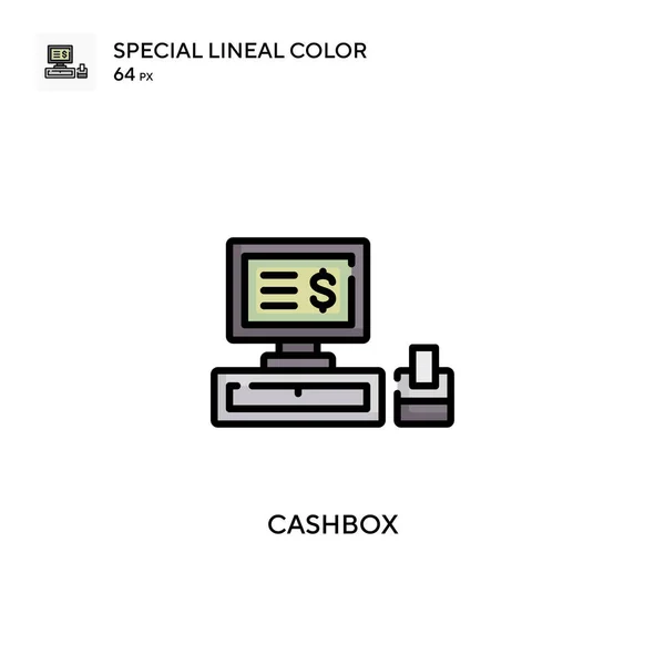 Cashbox Особый Цвет Иконки Шаблон Оформления Символов Иллюстрации Веб Мобильного — стоковый вектор