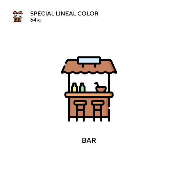 Bar Special Lineáris Szín Ikon Illusztráció Szimbólum Design Sablon Web — Stock Vector