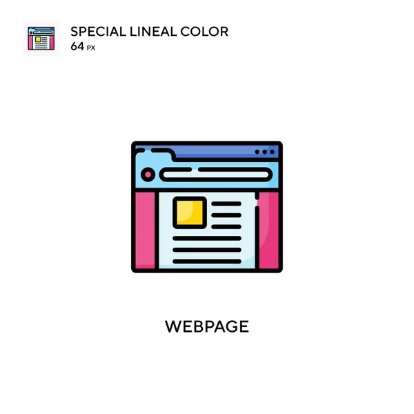 Webpage Özel Doğrusal Renk Simgesi Web Mobil Ögesi Için Resimleme — Stok Vektör