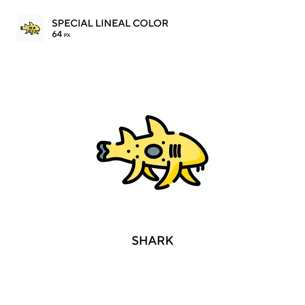Shark Special Lineal Color Icoon Illustratie Symbool Ontwerp Sjabloon Voor — Stockvector