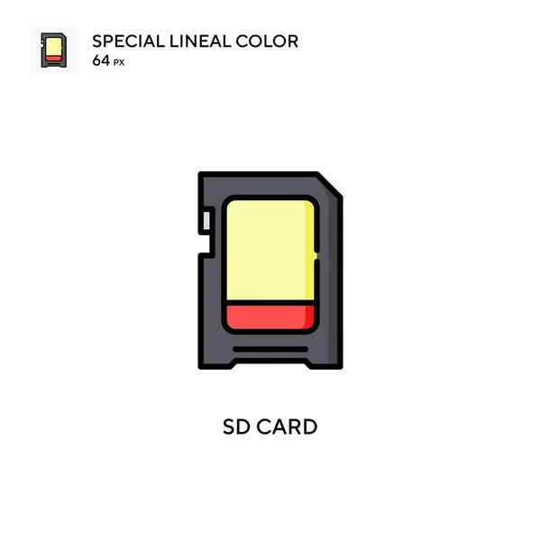 Card Special Lineal Color Icon Illustration Symbol Design Template Web — Stock Vector