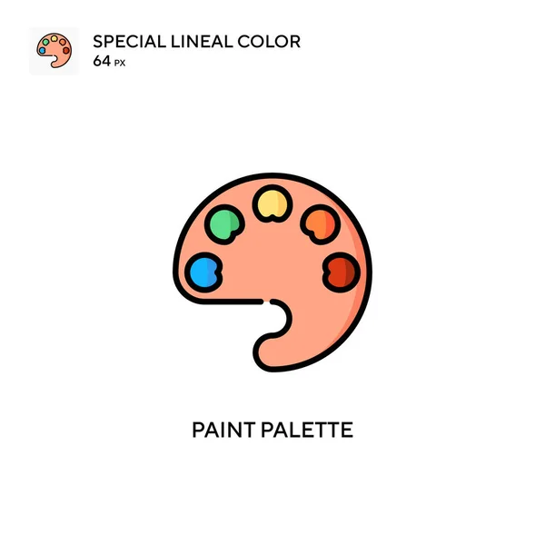 Paint Palette Special Lineal Color Icon Illustration Symbol Design Template — Stock Vector