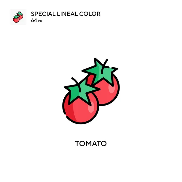 トマトスペシャルラインカラーアイコン WebモバイルUi要素用のイラスト記号デザインテンプレート 編集可能なストローク上の完璧な色現代ピクトグラム — ストックベクタ