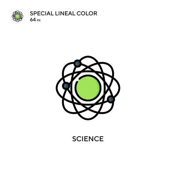 Bilim Özel Çizgisel Renk Simgesi Web Mobil Ögesi Için Resimleme — Stok Vektör