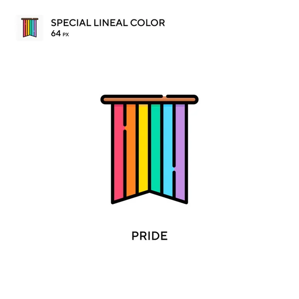 Büszkeség Különleges Lineáris Szín Ikon Illusztráció Szimbólum Design Sablon Web — Stock Vector