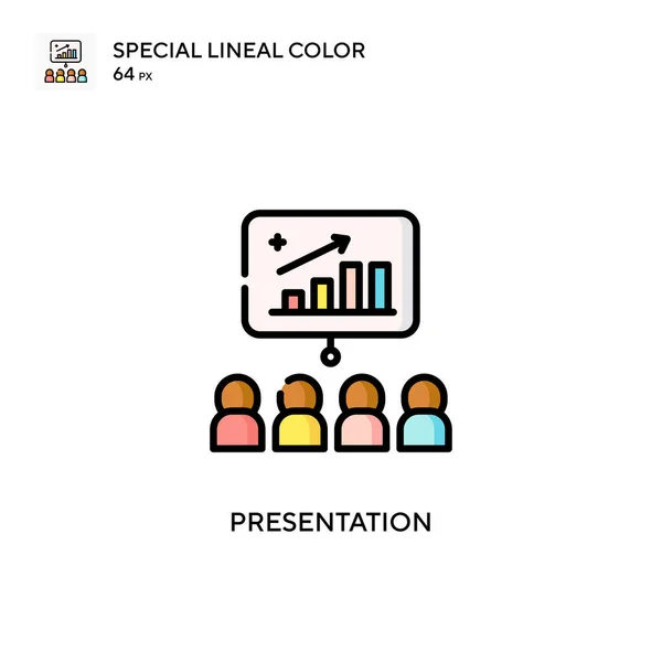 Presentación Icono Color Lineal Especial Plantilla Diseño Símbolo Ilustración Para — Vector de stock