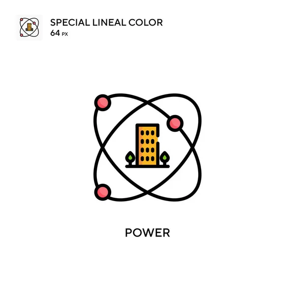 Power Special Icona Colori Lineari Illustrazione Modello Design Simbolo Elemento — Vettoriale Stock