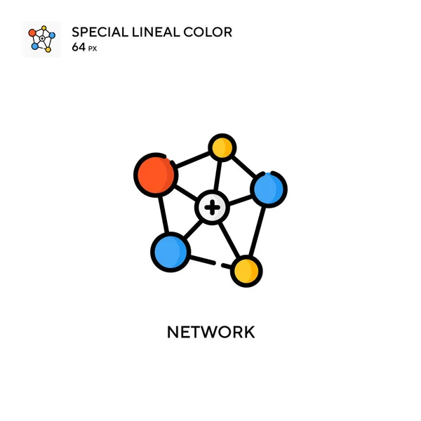 网络特殊线型彩色图标 Web移动Ui元素的说明性符号设计模板 关于可编辑笔画的完美色彩现代象形文字 — 图库矢量图片