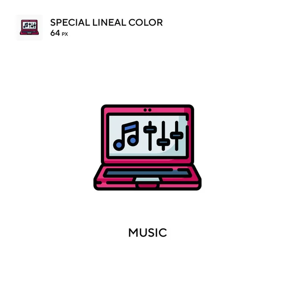 Music Special Lineal Color Icon Illustration Symbol Design Template Web — Stock Vector