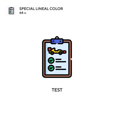Özel doğrusal renk simgesini test et. Web mobil UI ögesi için resimleme sembolü tasarım şablonu. Düzenlenebilir vuruş üzerine mükemmel renk modern pictogram.
