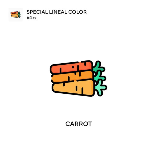 Specjalna Ikona Koloru Marchewki Wzór Symbolu Ilustracji Dla Mobilnego Elementu — Wektor stockowy